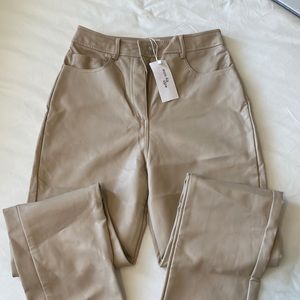 Faux leather pants